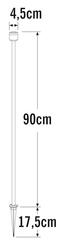 Konstsmide Erdspießleuchte Monza, Aluminium, LED 12V (7965-000)