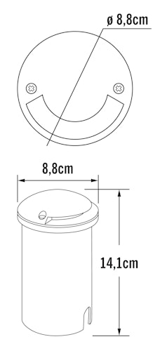 Konstsmide Spot Einbaustrahler Ground, Aluminium, silber (7966-310)