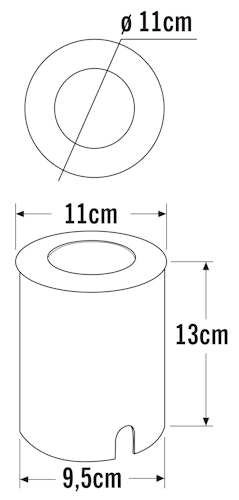 Konstsmide Bodeneinbaustrahler, rund, LED 5W (7996-310)