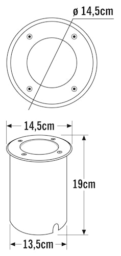 Konstsmide Bodeneinbaustrahler, rund, LED 10W (7997-310)