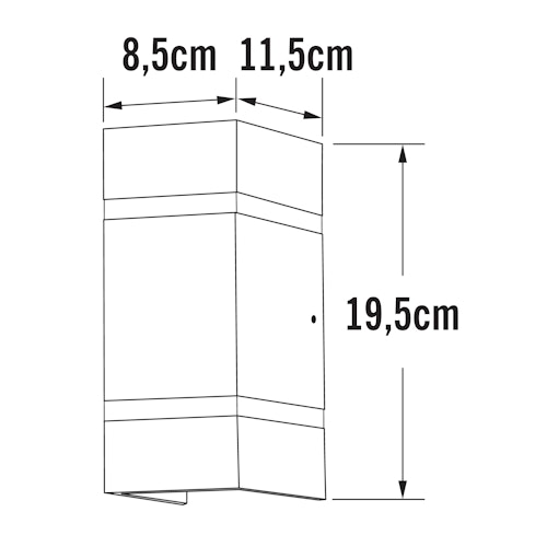 Konstsmide Wandleuchte Cremona, HighPowerLED, anthrazit (7998-370)