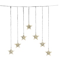 Konstsmide Vorhang mit 7 Sternen a 5 warm-weißen LED