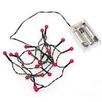 Konstsmide Weihnachtsbeleuchtung  LED Globelichterkette Dioden rot 6h Timer
