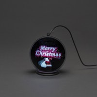 Konstsmide Hologrammkugel 3D Merry Christmas 42 Dioden