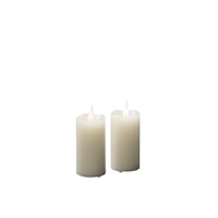 Konstsmide LED Echtwachskerze 2er-Set cremeweiß
