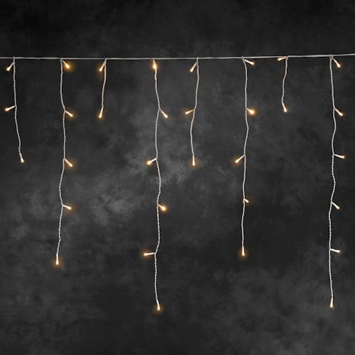 Konstsmide Weihnachtsbeleuchtung  LED Eisregen Lichtervorhang 96 bernsteinfarbene Dioden