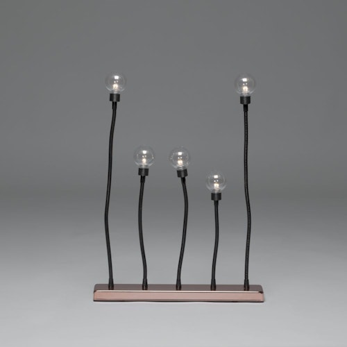 Konstsmide Weihnachtsbeleuchtung  LED Metallleuchter schwarz/kupferfarben