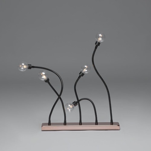 Konstsmide Weihnachtsbeleuchtung  LED Metallleuchter schwarz/kupferfarben