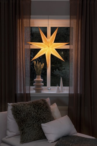 Konstsmide Weihnachtsbeleuchtung  Brauner Papierstern 78cm