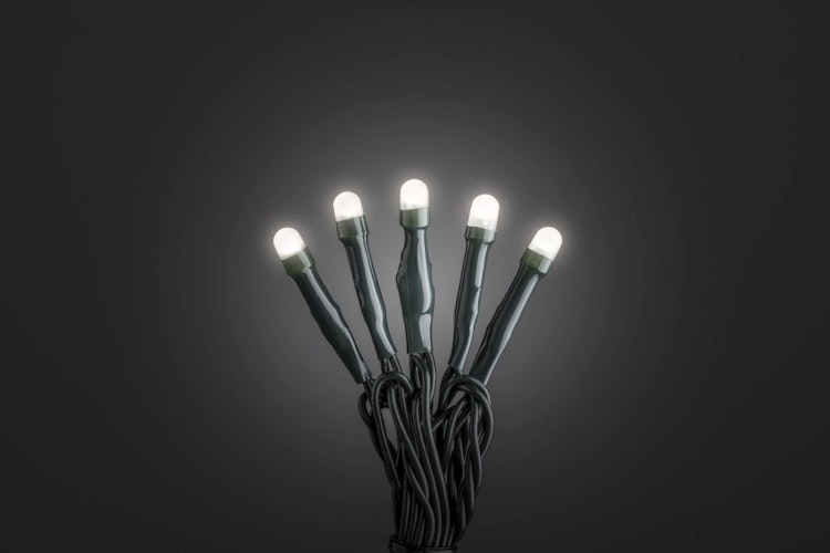Konstsmide Weihnachtsbeleuchtung  Micro LED Lichterkette gefrostet 35 warmweiße Dioden