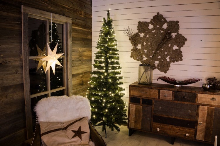 Konstsmide Weihnachtsbeleuchtung  Micro LED Lichterkette gefrostet 35 warmweiße Dioden