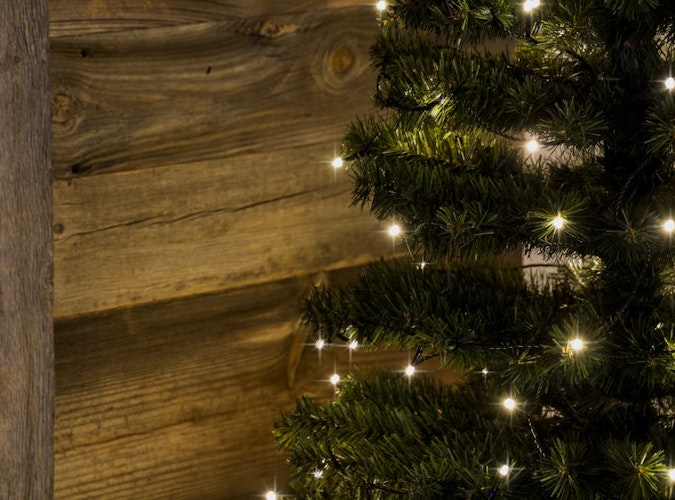 Konstsmide Weihnachtsbeleuchtung  Micro LED Lichterkette gefrostet 35 warmweiße Dioden