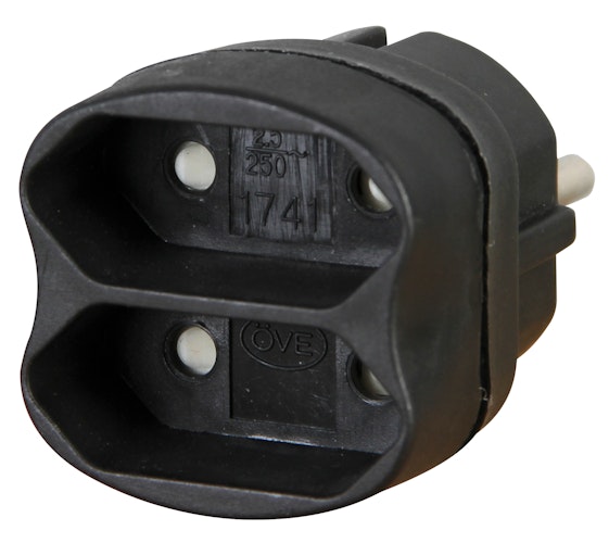 Kopp 2-fach Adapter, schwarz