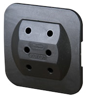 Kopp Steckdosen-Adapter 3-fach schwarz