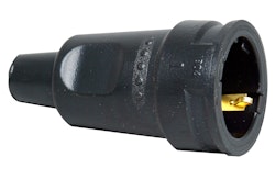 Kopp Schutzkontakt-Gummikupplung mit Knickschutztülle, schwarz