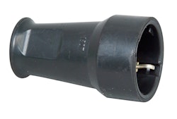 Kopp Gummi-Schutzkontakt-Kupplung mit Knickschutz, schwarz