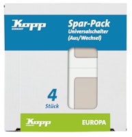 Kopp Universalschalter EUROPA creme-weiß Profi-Pack