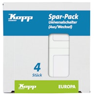 Kopp Universalschalter EUROPA arktis-weiß Profi-Pack