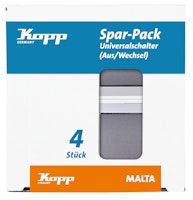 Kopp Universalschalter MALTA silber/anthrazit Profi-Pack