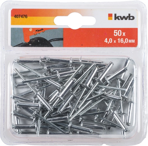 kwb 50 Blindnieten 4,0 x 16 mm 407476