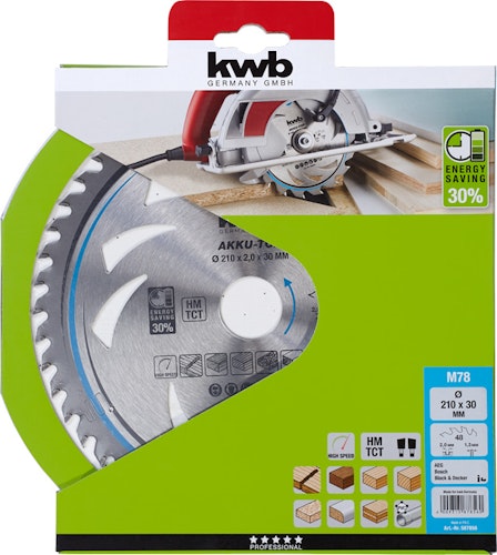 kwb Akku Top Sägebl HM Mit-Dü 210x30 Z48 587856