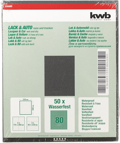 kwb Schleifbogen Wasserfest K  80 830080