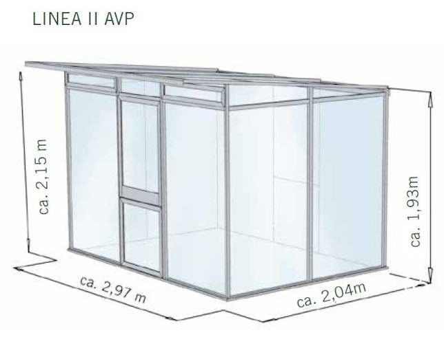 KGT Aluminium Gerätehaus / Geräteraum Linea II AVP