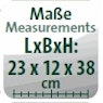 MaÃe (L/B/H): 23x12x38 cm