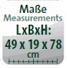 MaÃe (L/B/H): 49x19x78 cm