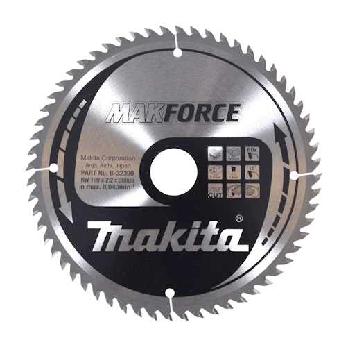 Makita MAKFORCE Sägeb. 190x30x60Z B-32390