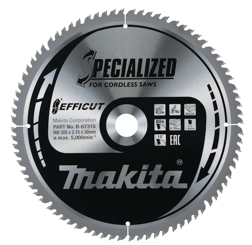 Makita Sägeblatt 305x2,15x30, 80Z EFFICUT B-67315
