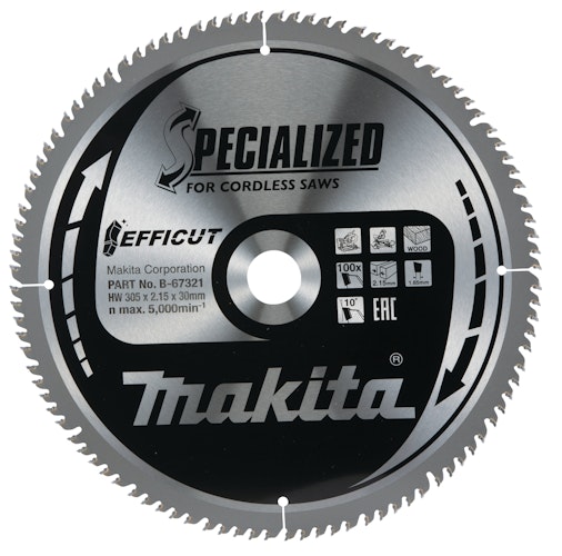 Makita Sägeblatt 305x2,15x30, 100Z EFFICUT B-67321