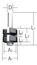 Makita Fräser Verbinden 12mm D-12027