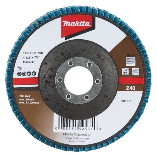 Makita Fächerschleifscheibe 115 mm Z40 D-63747