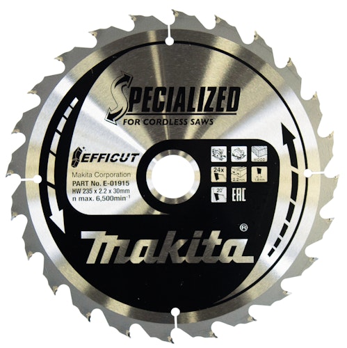 Makita Sägeblatt 235x1,5x30, 24Z EFFICUT E-01915