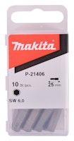Makita 6-KT Bit 6,0x25mm P-21406