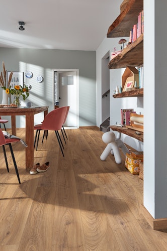 Meister Laminatboden MeisterDesign. laminate LD 150 1288 x 198 x 8 mm 07013 Eiche Hazelbrook Porensynchron-Struktur Bild