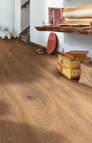 Meister Laminatboden MeisterDesign. laminate LD 150 1288 x 198 x 8 mm 07013 Eiche Hazelbrook Porensynchron-Struktur Bild