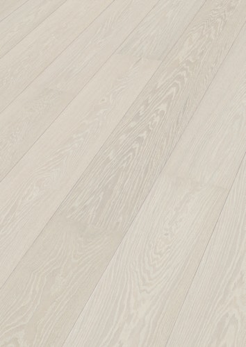 MEISTER Lindura-Holzboden HD 400 (EasyStep SF - B-Ware) | ultramattlackiert 2200 mm x 270 mm  Eiche natur polarweiß gebürstet 8920 - 2200 mm - 2. Wahl Bild