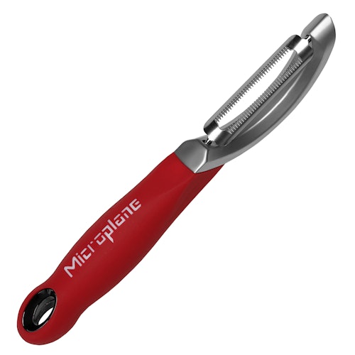 Microplane Profi-Schäler, gezahnt SPECIALTY Schwarz Rot