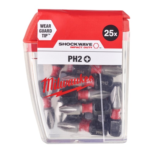 Milwaukee BIT PH2 25MM SHOCKWAVE  (25) 4932430853