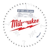 Milwaukee Kreissägeblatt 165/20 mm 48Z Holz 4932471295