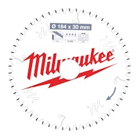 Milwaukee Kreissägeblatt 184/30 mm 54Z Holz/Alu 4932471299