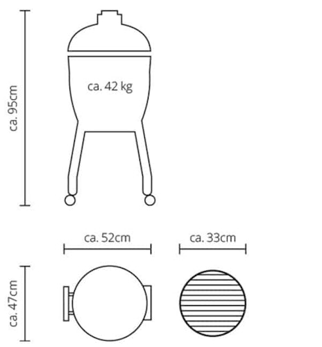 Monolith Grill JUNIOR PRO 2.0 RED mit Gestell