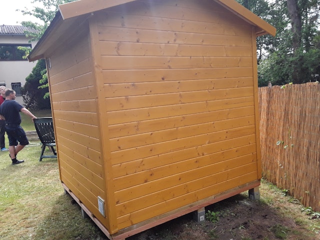 Von einem Kunden aufgenommenes Foto von Weka 19 mm Gartenhaus 316 - Doppeltür