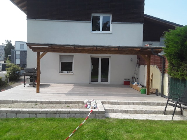 Von einem Kunden aufgenommenes Foto von Skan Holz Terrassendach Ancona Leimholz o. Mittelpfosten 648 cm