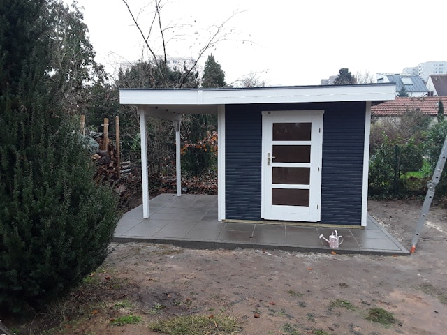 Von einem Kunden aufgenommenes Foto von Weka Gartenhaus Designhaus wekaLine 172 A mit Anbau (150 cm)