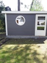 Von einem Kunden aufgenommenes Foto von Karibu Saunahaus Skrollan 3 mit Vorraum terragrau (Rundfenster) inkl. 9-teiligem gratis Zubehörpaket Von einem Kunden aufgenommenes Foto von Karibu Saunahaus Skrollan 3 mit Vorraum terragrau (Rundfenster) inkl. 9-teiligem gratis Zubehörpaket