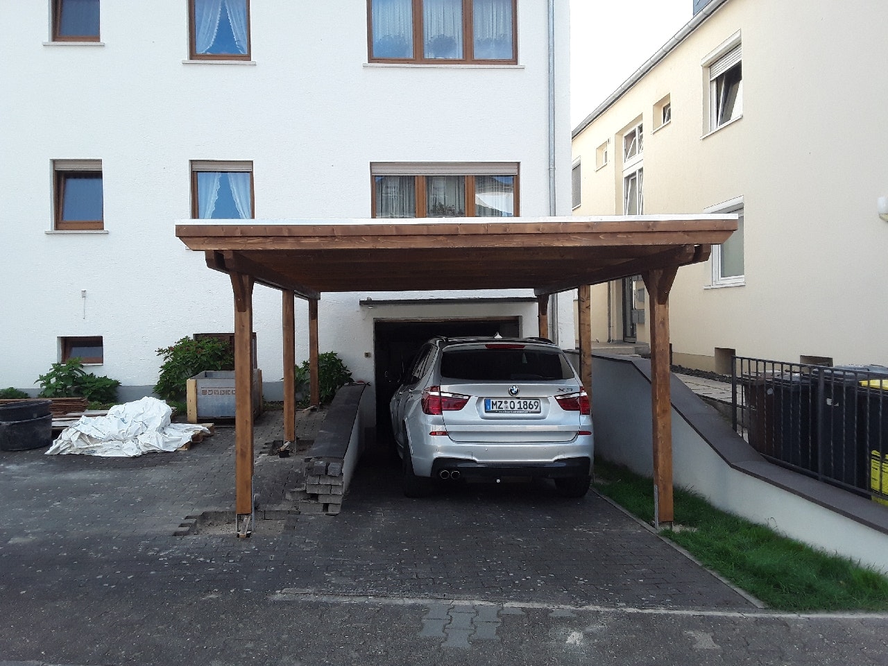Von einem Kunden aufgenommenes Foto von Skan Holz Emsland - Flachdach Carport aus Leimholz Breite 404 cm