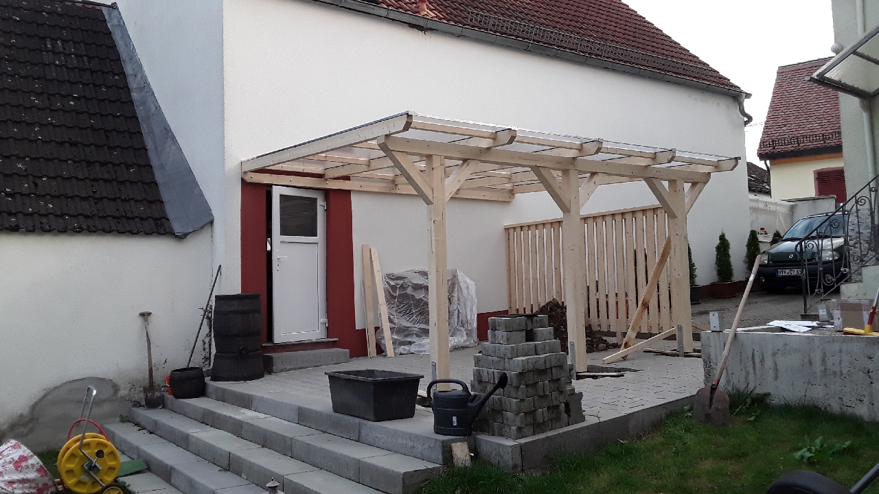 Von einem Kunden aufgenommenes Foto von Weka Terrassenüberdachung 672 Von einem Kunden aufgenommenes Foto von Weka Terrassenüberdachung 672